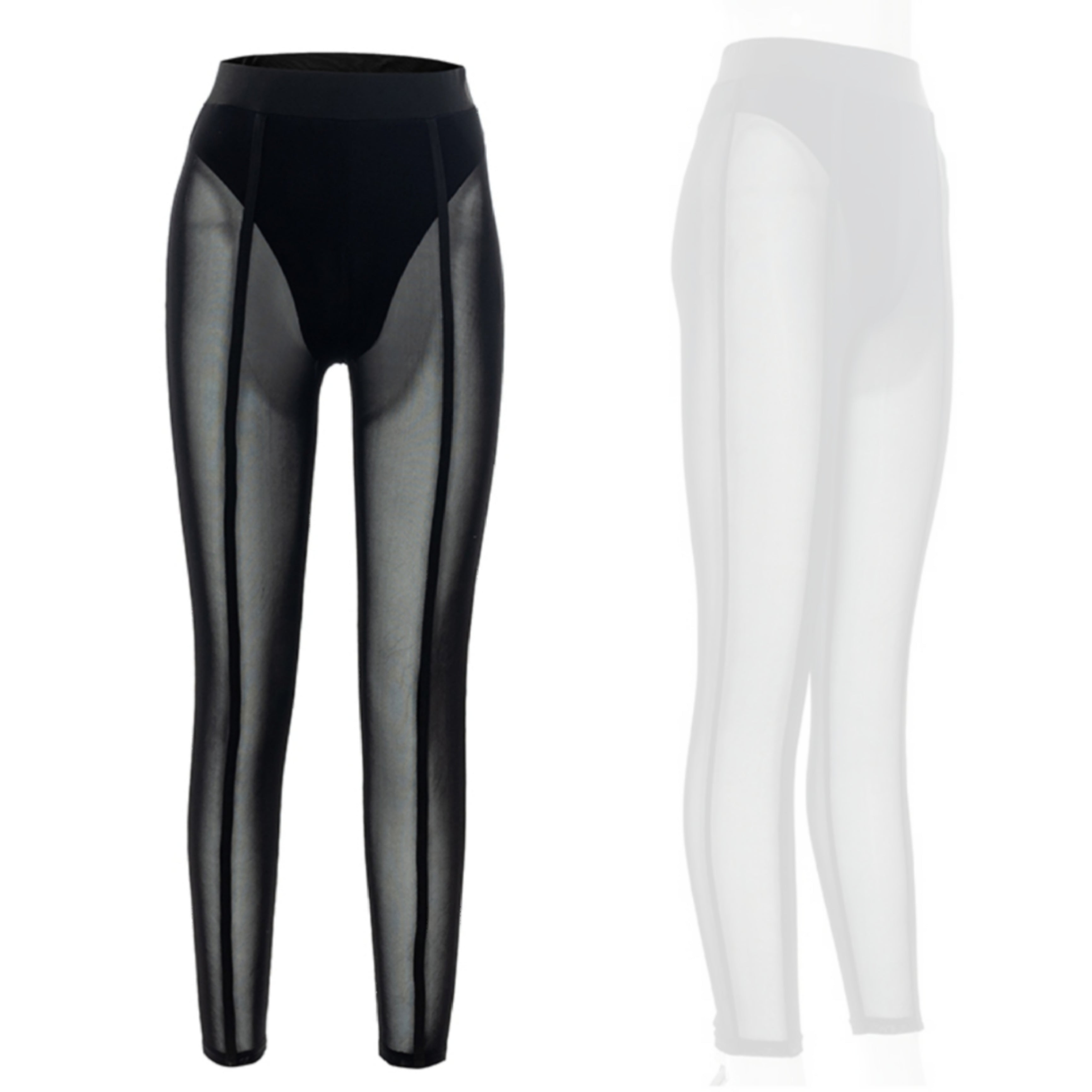 Sheer mesh panel leggings clearance